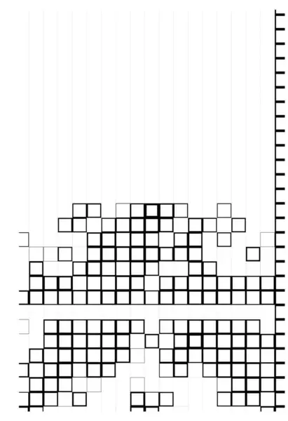 Dot Mosaic Map Squares Vector Illustration — Stock Vector