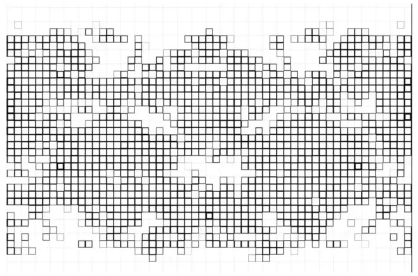 Black White Halftone Pattern Square Shapes — Stock Vector