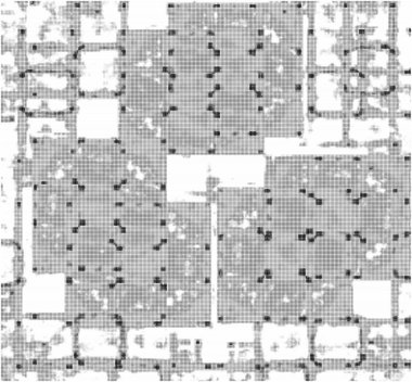 kare elementli soyut geometrik desen. vektör illüstrasyonu