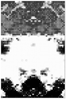 soyut ızgara şekli, rastgele kareler ile örgü