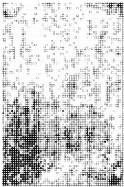 Grunge üst üste biniyor. Soyut siyah-beyaz vektör arkaplanı. Çatlak, leke ve noktalarda kirli desenli tek renkli klasik yüzey. Karanlık korku tarzında eski bir duvar.