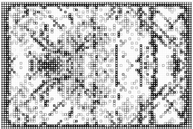 Kareli siyah beyaz desenlerin vektör illüstrasyonu