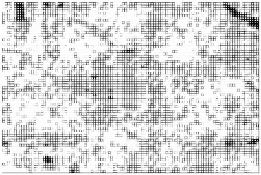 Yarı ton deseni. Beyaz arkaplanda soyut mozaik.