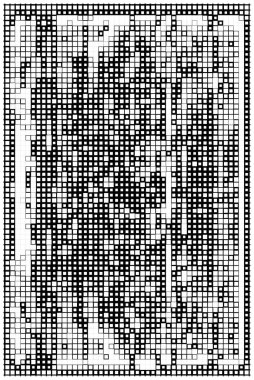 Kareli siyah beyaz desenlerin vektör illüstrasyonu