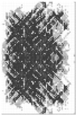 Kareli siyah beyaz desenlerin vektör illüstrasyonu