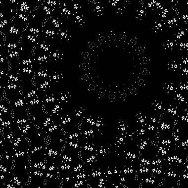 Grunge üst üste biniyor. Soyut siyah-beyaz vektör arkaplanı. Çatlaklarda, noktalarda, noktalarda kirli desenli tek renkli vintage yüzey.