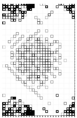 Küçük kareli soyut siyah beyaz arkaplan.