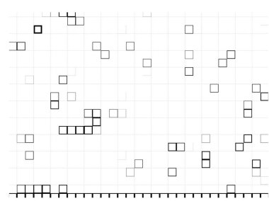 Dikdörtgen elementli soyut geometrik desen. vektör illüstrasyonu