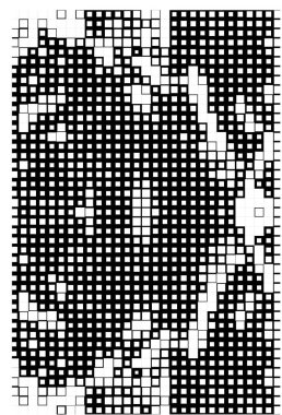 Küçük kareli soyut siyah beyaz arkaplan.