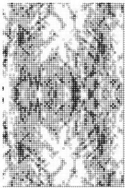 Mozaik siyah beyaz desen