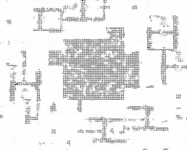 Karelerin noktalı mozaiği, vektör illüstrasyonu