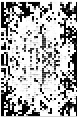 Küçük kareli soyut siyah beyaz arkaplan.