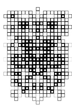 Kare tasarım elemanları. piksel arkaplanı