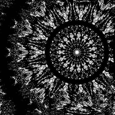 dairesel, vektör illüstrasyonlu siyah beyaz desenli