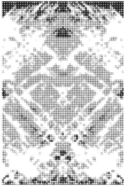 Пиксельный Фон Черно Белые Квадраты — стоковый вектор