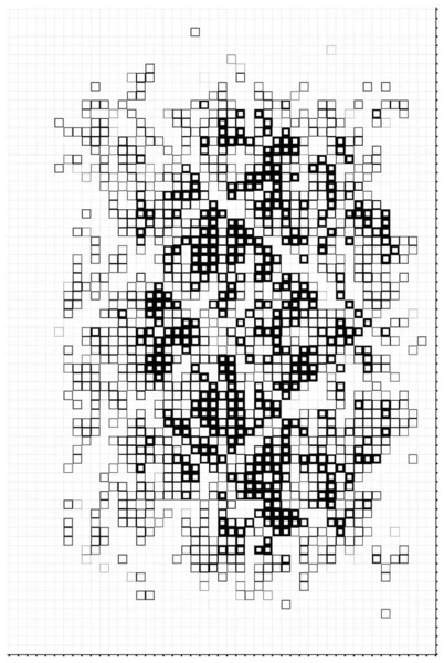 Pixel Background Black White Squares — Stock Vector