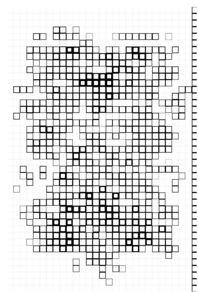Pixelové Pozadí Černé Bílé Čtverce — Stockový vektor
