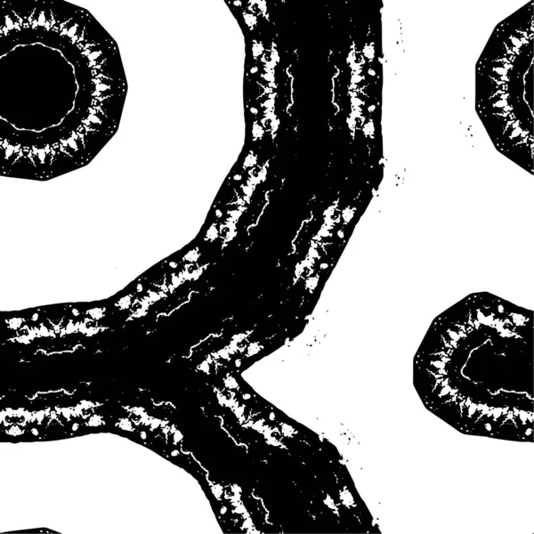Black White Geometric Mandala Background — Stock Vector