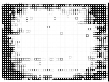 Yarım ton. Grunge soyut geometrik. Noktalı doku. Beyaz ve mavi örtülü doku. Tehlike deseni örtüşüyor. 