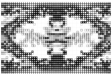 siyah ve beyaz piksel sanat arkaplanı