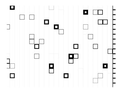 Noktalı yarım ton. Siyah arkaplanda beyaz renkli vektör çizimi. İşiniz için şablon, iç tasarım, tasarım pop