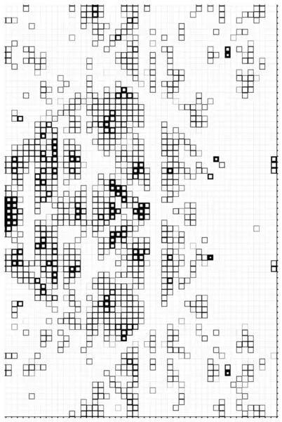 Halftone Pattern Dots Векторная Иллюстрация Белого Цвета Черном Фоне Искушение — стоковый вектор