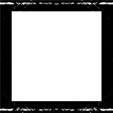 Grunge desenli siyah beyaz soyut vektör çerçevesi