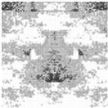 Siyah ve beyaz karelerin piksel sanat tarzında soyut arkaplanı
