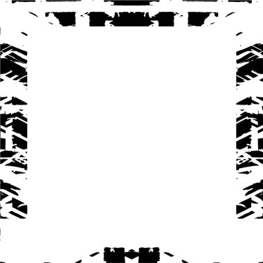 Tek renkli çerçeve, soyut siyah beyaz arkaplan. vektör illüstrasyonu   