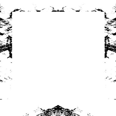 Çerçevenin grunge tarzında siyah çizimi. Vektör çizimi. El çizimi kare çerçeve, izole.