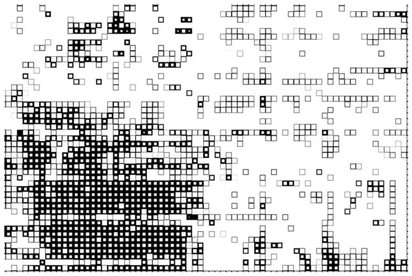 Siyah ve beyaz karelerin piksel sanat tarzında soyut arkaplanı