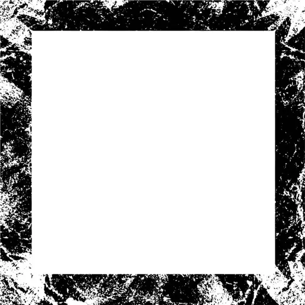 Drsný Monochromatický Rám Grunge Pozadí Abstraktní Texturovaný Efekt — Stockový vektor