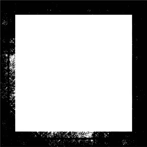 Rough Monochrome Frame Grunge Background Abstract Textured Effect — Stock Vector