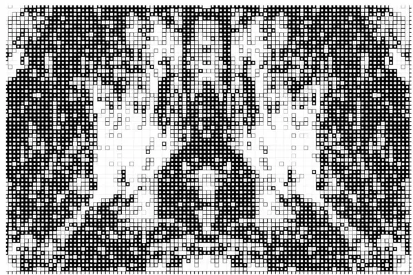 Fond Abstrait Carrés Noirs Blancs Dans Style Pixel Art — Image vectorielle