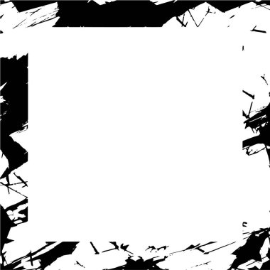 Beyaz arkaplanda soyut grunge kare çerçeve, vektör illüstrasyonu