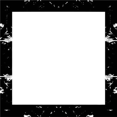 metin için boşluk ile grunge monokrom çerçeve