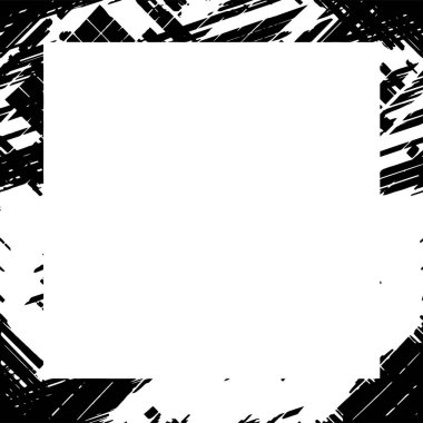 Beyaz arkaplanda soyut grunge kare çerçeve, vektör illüstrasyonu