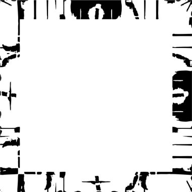 Soyut siyah beyaz arkaplan, tek renkli çerçeve. vektör illüstrasyonu  