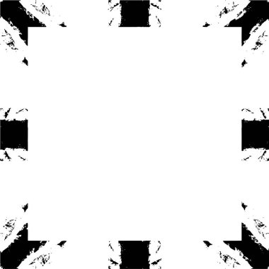 Siyah ve beyaz grunge arkaplan, boş alan ile kare çerçeve