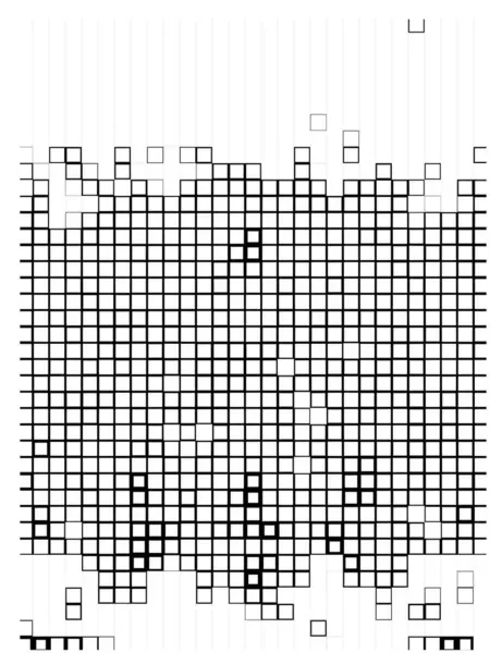 Patrón Sin Costura Glitch Blanco Negro Abstracto Fondo Geométrico Ilustración — Vector de stock