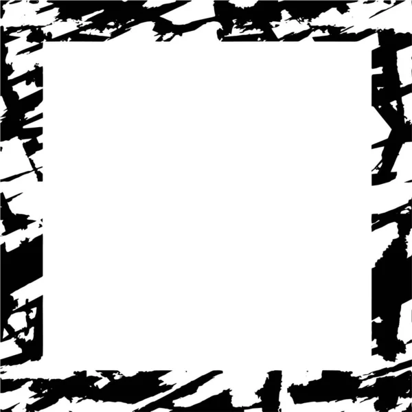 Abstract Grunge Vierkant Kader Witte Achtergrond Vector Illustratie — Stockvector