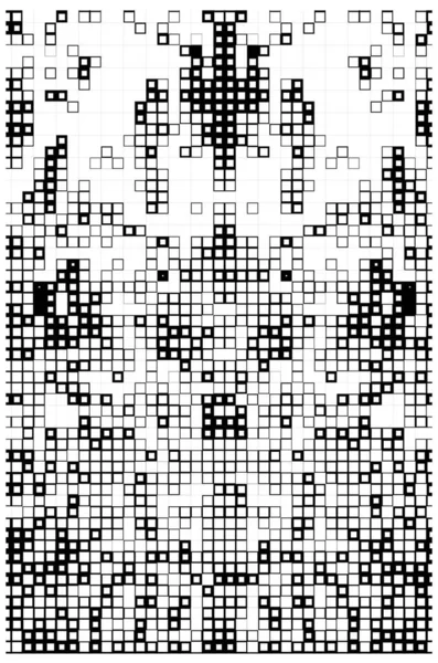 Abstract Black White Glitch Seamless Pattern Geometric Background Vector Illustration — Stock Vector