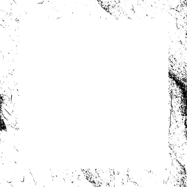 Black White Square Frame Grunge Pattern — Stock Vector