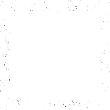 Beyaz arkaplan üzerinde siyah bir grunge kenarı, kare çerçeve arkaplan. Siyah ve beyaz vektör çizimi.