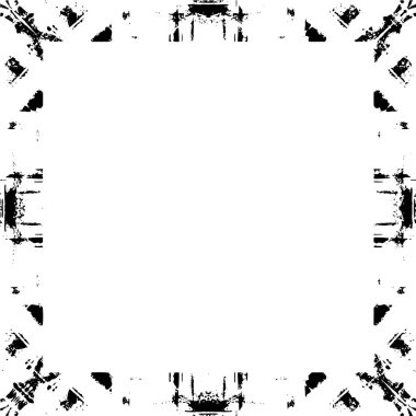 Siyah ve beyaz grunge arkaplan, boş alan ile kare çerçeve