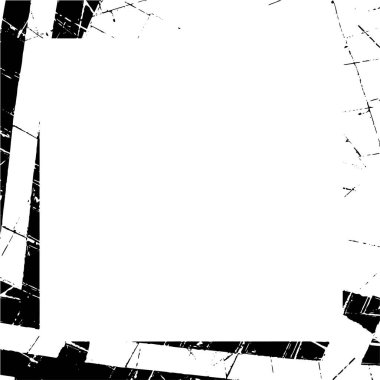 Beyaz arkaplanda grunge çerçeve, vektör illüstrasyonu
