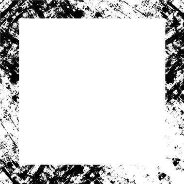 Beyaz arkaplanda grunge çerçeve, vektör illüstrasyonu