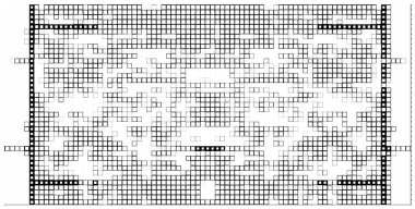 kare ve vektör illüstrasyonlu siyah ve beyaz yarım ton arkaplan