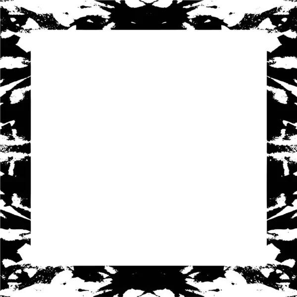 Grunge Čtvercový Rám Černé Barvě — Stockový vektor