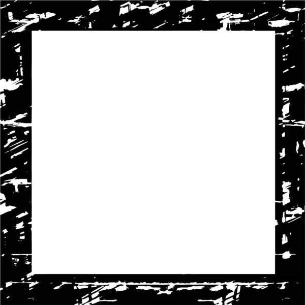 Grunge Abstracto Cuadrado Negro Sobre Fondo Blanco Ilustración Vectorial — Archivo Imágenes Vectoriales